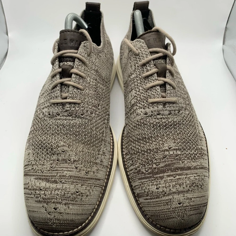 Cole Haan Grand Os Mens Gray Knit Lace Up‎ Shoes Size 10M C29903